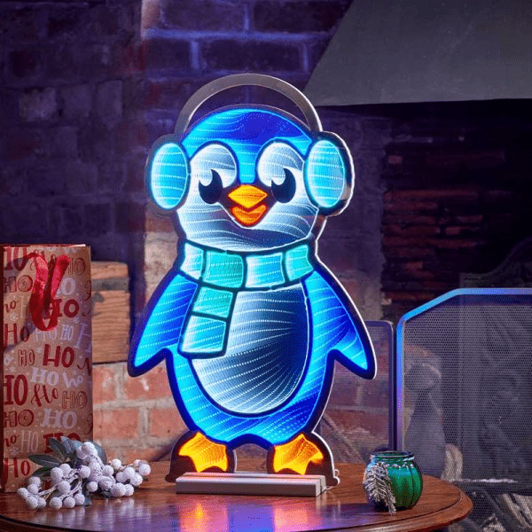 PenguinFinity 40cm, Low Voltage Infinity - XMAS ROOM DECORATION LARGE AND LIGHT UP - Beattys of Loughrea