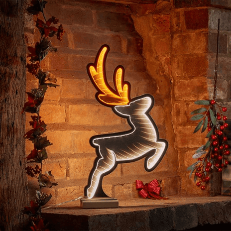 Deer's Leap 45cm, Low Voltage Infinity - XMAS ROOM DECORATION LARGE AND LIGHT UP - Beattys of Loughrea