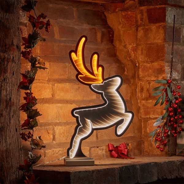 Deer's Leap 45cm, Low Voltage Infinity - XMAS ROOM DECORATION LARGE AND LIGHT UP - Beattys of Loughrea