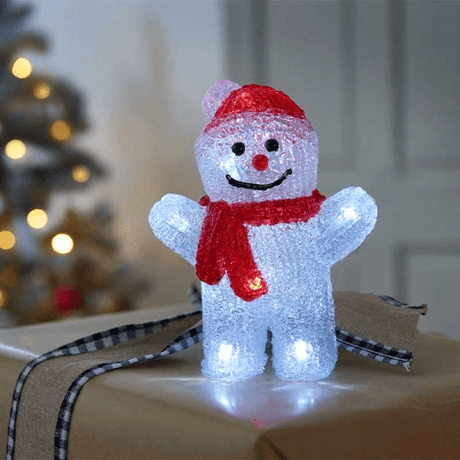 InLit Ice DecoFrosty 16cm - XMAS ROOM DECORATION LARGE AND LIGHT UP - Beattys of Loughrea