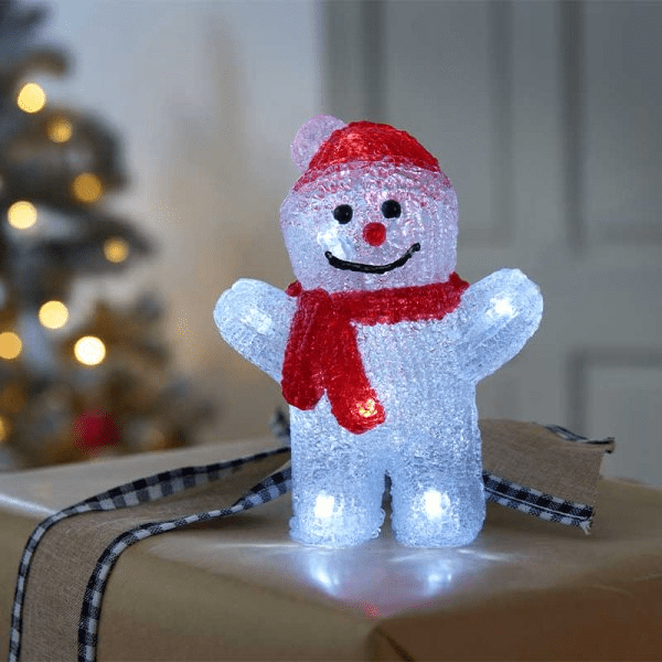 InLit Ice DecoFrosty 16cm - XMAS ROOM DECORATION LARGE AND LIGHT UP - Beattys of Loughrea