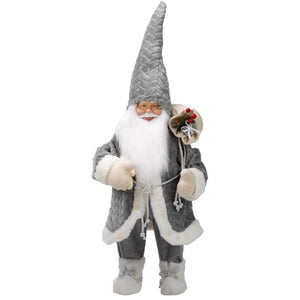 Papa Noel Jumbo Nordic Plush Christmas Figurine – Grey (60cm)