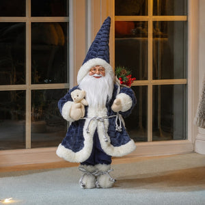 Papa Noel Jumbo Nordic Plush Christmas Figurine – Navy (60cm)