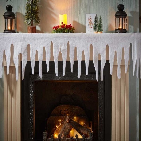 Icicle Fringe White 32 x 200cm - XMAS ACCESSORIES - Beattys of Loughrea