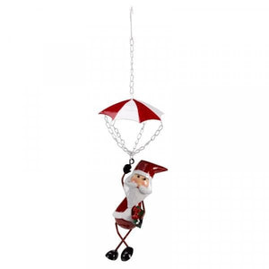 Santa - Chute! 35cm - XMAS CERAMIC WOOD RESIN GLASS ORNAMENTS - Beattys of Loughrea