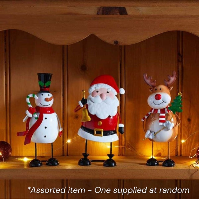 Festive Wibbly Wobbler Assorted - One Supplied* - XMAS CERAMIC WOOD RESIN GLASS ORNAMENTS - Beattys of Loughrea