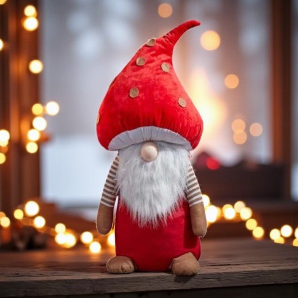 Festive Funghi Trumpet – Mushroom - Inspired Christmas Gonk (60cm) - XMAS SOFT DECOS - Beattys of Loughrea