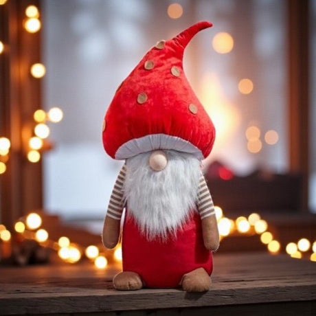 Festive Funghi Trumpet – Mushroom - Inspired Christmas Gonk (60cm) - XMAS SOFT DECOS - Beattys of Loughrea