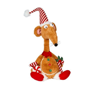 Rat A Louis Seated Gingerbread Plush Christmas Decoration – 67cm - XMAS SOFT DECOS - Beattys of Loughrea