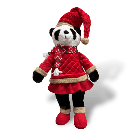 Christmas Plush Panda – Pandora Standing XL (55cm) - XMAS SOFT DECOS - Beattys of Loughrea