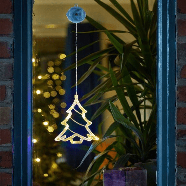 WindoDecor Tree - Warm White - XMAS ROOM DECORATION LARGE AND LIGHT UP - Beattys of Loughrea