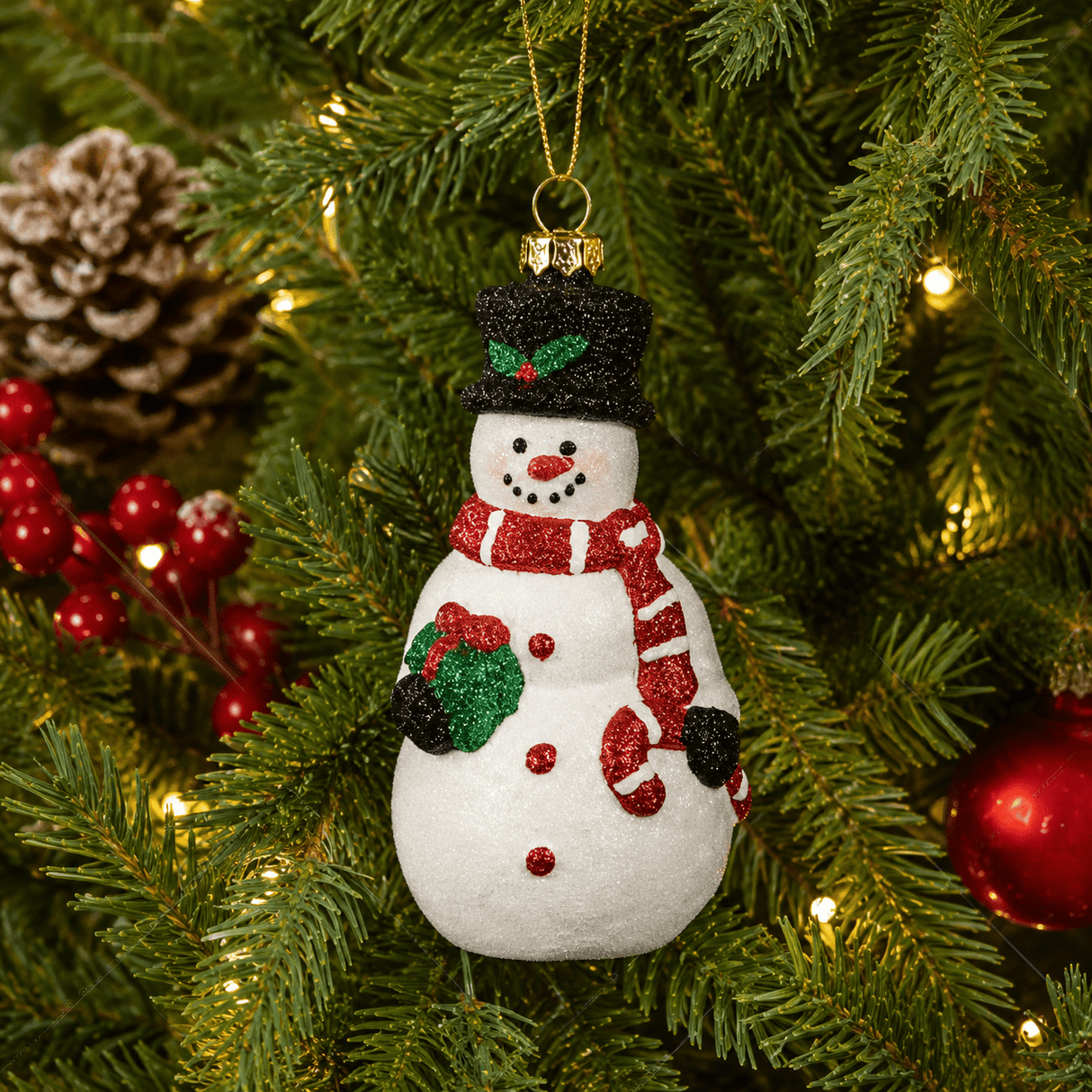 Charming Snowman Pendant Christmas Tree Ornament - XMAS HANGING DECOS - Beattys of Loughrea