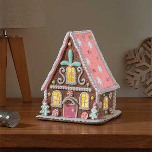 Gingerbread Swiss Chalet 22cm - XMAS CERAMIC WOOD RESIN GLASS ORNAMENTS - Beattys of Loughrea