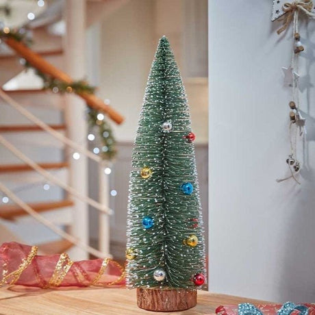 Bauble Frosted Fir - 40cm - XMAS ROOM DECORATION LARGE AND LIGHT UP - Beattys of Loughrea