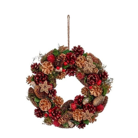 Three Kings Rustic Wreath, 50cm - XMAS WREATHS - Beattys of Loughrea