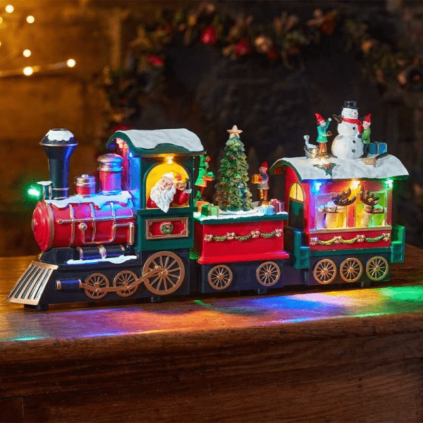Choo - Choo! SnowScene LED Train - XMAS LANTERNS/ BOTTLES - Beattys of Loughrea