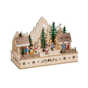 InLit Santa's Woodland Village - XMAS ROOM DECORATION LARGE AND LIGHT UP - Beattys of Loughrea