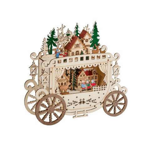 InLit Christmas Carriage - XMAS ROOM DECORATION LARGE AND LIGHT UP - Beattys of Loughrea