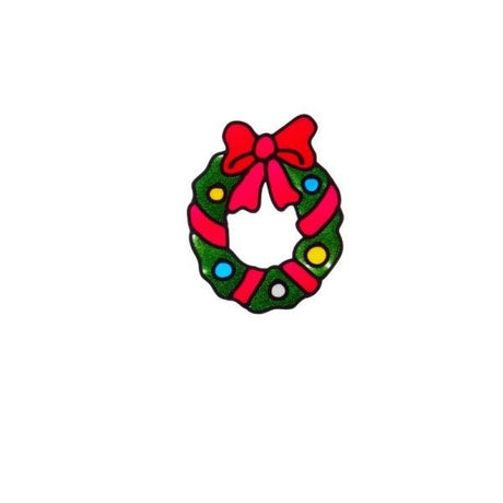 15cm Wreath Window Sticker - XMAS ACCESSORIES - Beattys of Loughrea