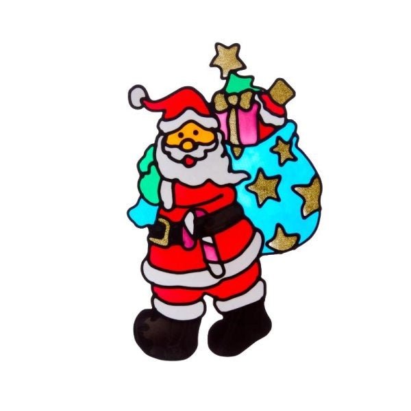 Santa & Sack Window Sticker – 35cm - XMAS ACCESSORIES - Beattys of Loughrea