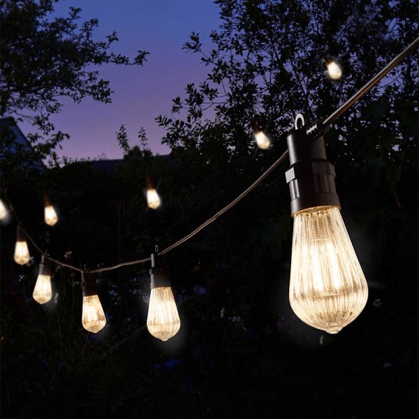 Fluted Festoon LV String Lights, Warm White - Set of 20 - XMAS LIGHTS LED - Beattys of Loughrea