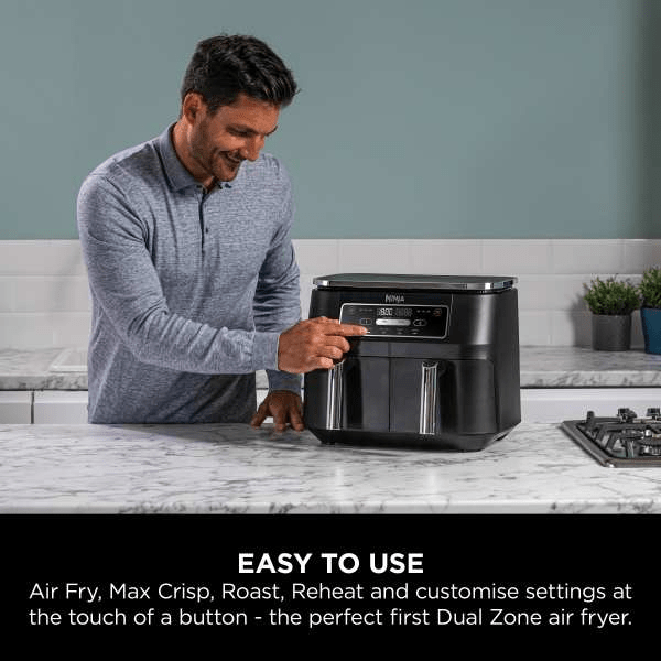 Ninja Foodi 4 - in - 1 Dual Zone Air Fryer 7.6L AF200UK - AIR FRYER / DEEP FAT FRYERS - Beattys of Loughrea