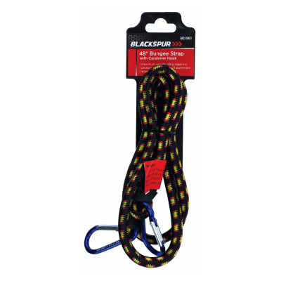 Blackspur 48" Bungee Strap With Carabiner Hook - CHAIN LINKS, SWIVEL HOOKS - Beattys of Loughrea
