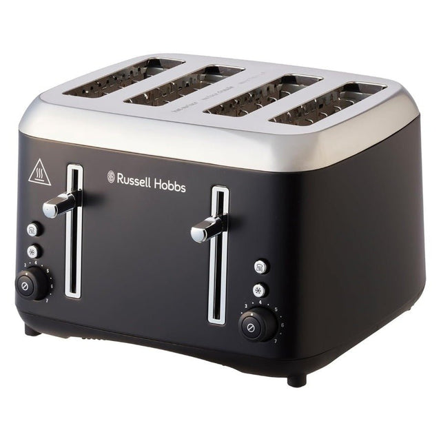 Russell Hobbs Addison 4 Slice Toaster – Black | 27740 - TOASTERS - Beattys of Loughrea