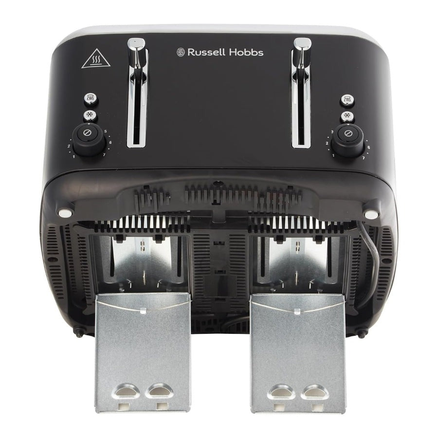 Russell Hobbs Addison 4 Slice Toaster – Black | 27740 - TOASTERS - Beattys of Loughrea