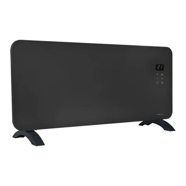 Masterplug Auraline Electric Smart 2000W Slate Grey Glass Panel Heater - CONVECTOR/OIL FREE RADS - Beattys of Loughrea