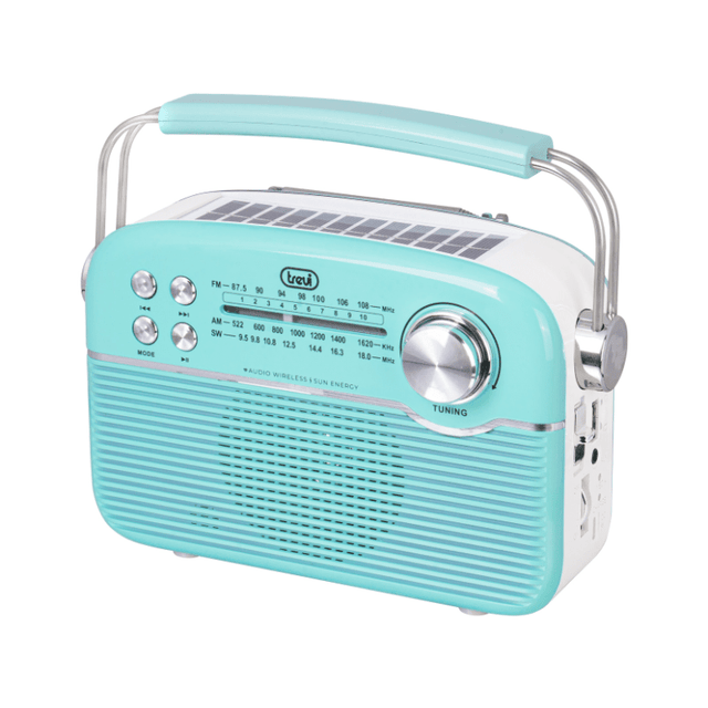 Trevi Retro Bluetooth Solar Portable Radio - Green - AM/FM RADIO - Beattys of Loughrea
