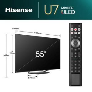 Hisense 55" U7 Mini Led Smart TV - TV 29" (73CM +) - Beattys of Loughrea