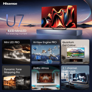 Hisense 55" U7 Mini Led Smart TV - TV 29" (73CM +) - Beattys of Loughrea
