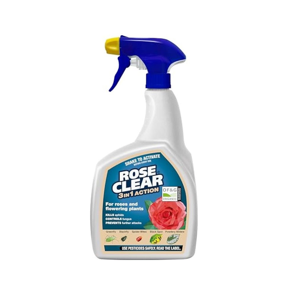 Rose Clear Organic Insect Spray 3 - in - 1 800ml - INSECTICIDE/SMOKE CANE - Beattys of Loughrea