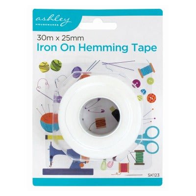 Ashley Iron - On Hemming Tape – 30m x 25mm - NEEDLES WOOL & THREAD - Beattys of Loughrea