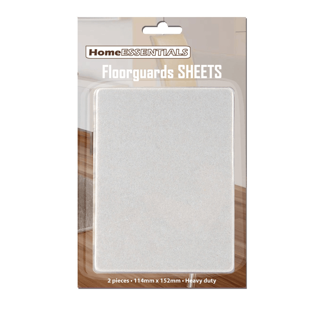 Home Essentials Feltguard Sheet 114x152mm (Card of 2) - CASTOR CUPS/ FERRULE - Beattys of Loughrea