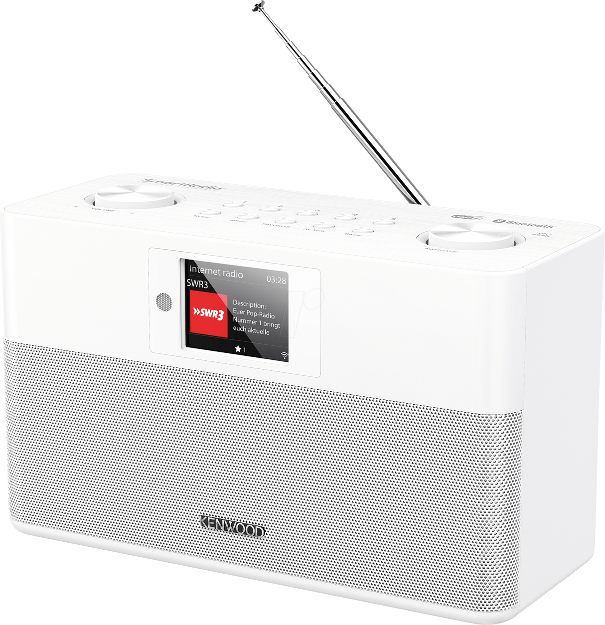 Kenwood CRST100S FM DAB Internet Bluetooth Radio White - AM/FM RADIO - Beattys of Loughrea