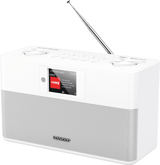 Kenwood CRST100S FM DAB Internet Bluetooth Radio White - AM/FM RADIO - Beattys of Loughrea