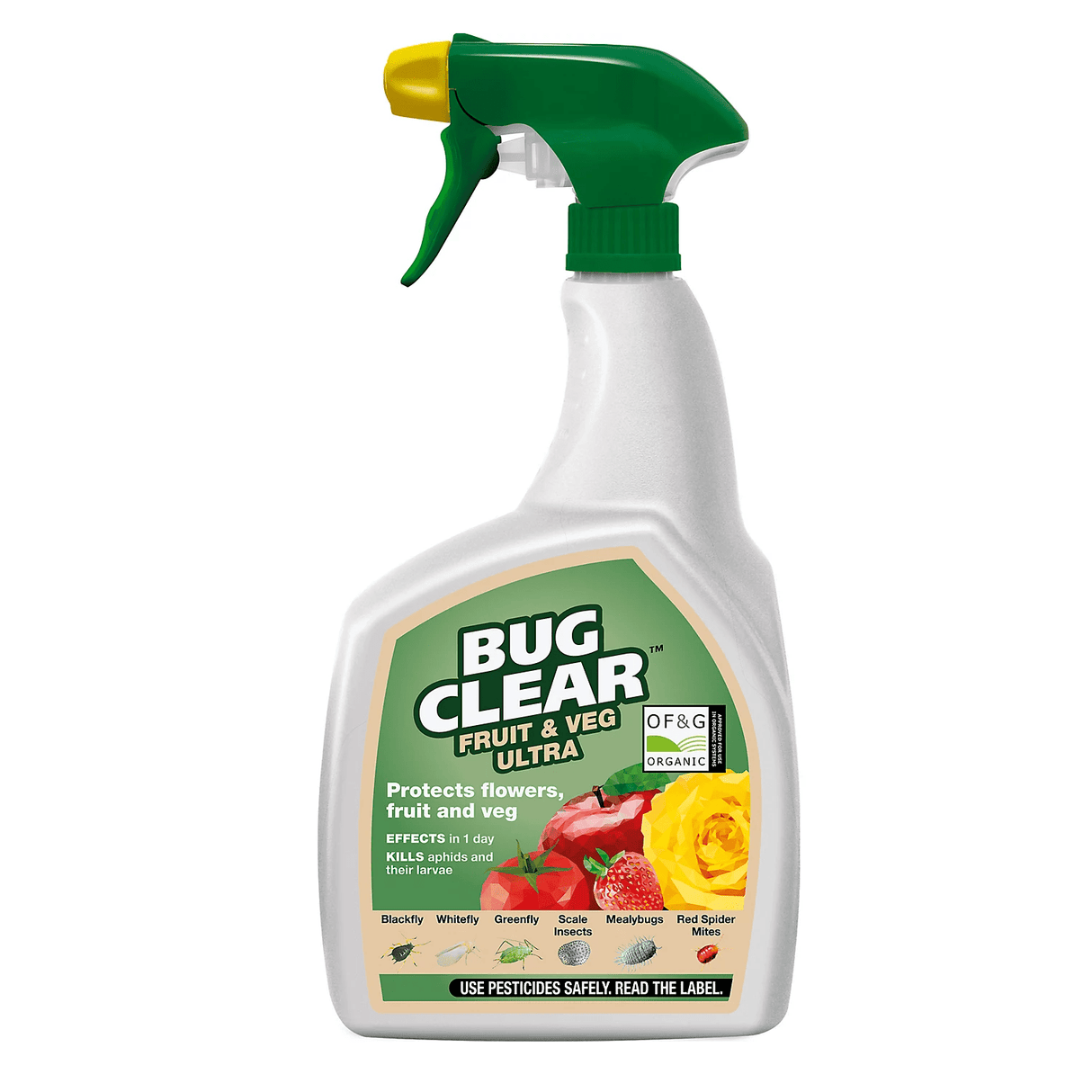 Bug Clear Organic Fruit & Veg Ultra RTU 800ml - INSECTICIDE/SMOKE CANE - Beattys of Loughrea