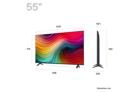 LG 55 Inch Nano81 4K Ultra HD HDR Nanocell Smart TV (2024) | 55NANO81T6A.AEK - TV 29" (73CM +) - Beattys of Loughrea