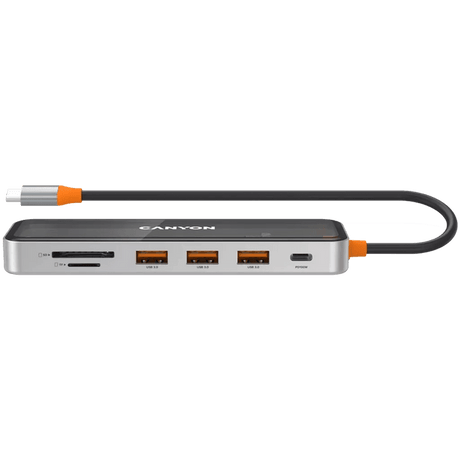 Canyon Hub DS - 13 7 in 1 4k USB - C Transparent Space Grey - USB PC ACCESSORIES - Beattys of Loughrea