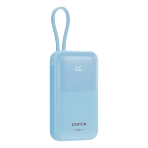 Canyon Power Bank Oncharge 101 Built - In Cable 10000 MAh Blue - USB PC ACCESSORIES - Beattys of Loughrea