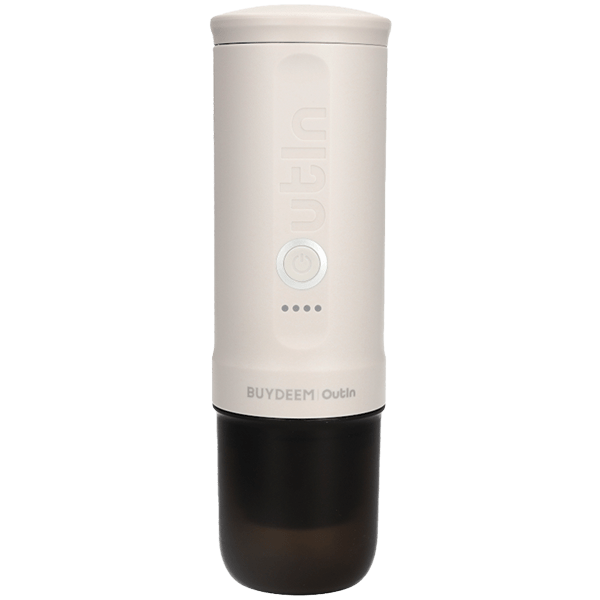 Outin X Buydeem Nano Portable Espresso Coffee Machine Oat White - Beattys of Loughrea | www.beattys.ie