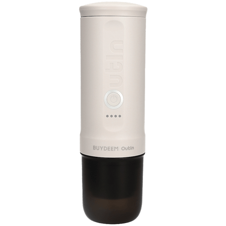 Outin X Buydeem Nano Portable Espresso Coffee Machine Oat White - COFFEE MAKERS / ACCESSORIES - Beattys of Loughrea