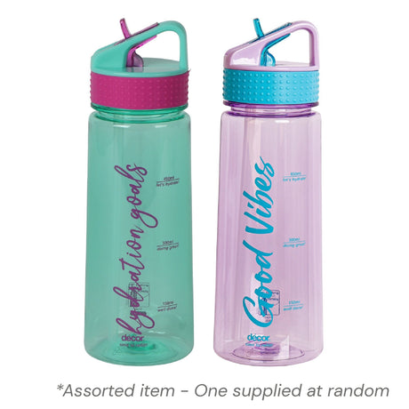 Decor Track Tritan 600ml Bottle Assorted - One Supplied* - PLASTICS - STORAGE LUNCH BOX BEAKER - Beattys of Loughrea