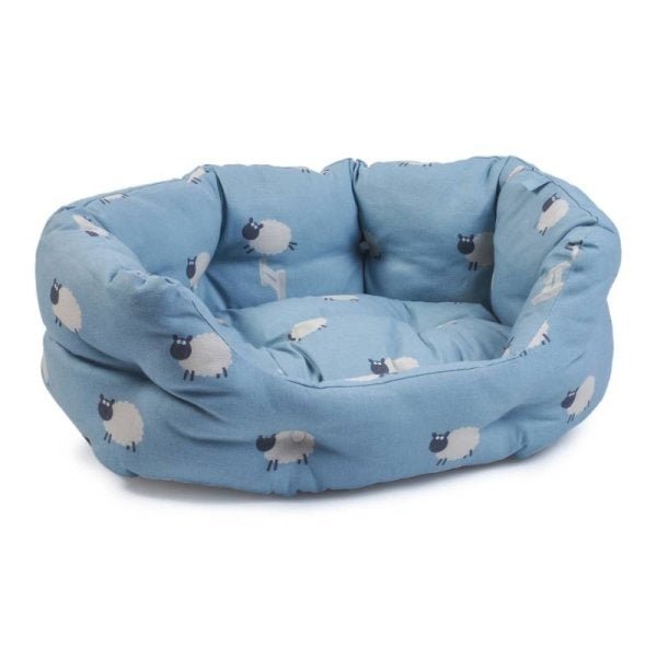 Zoon XL Oval Counting Sheep Bed - PET SLEEPING BASKET, BEDS - Beattys of Loughrea