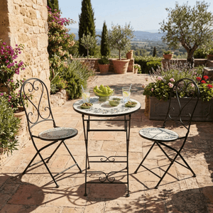 Santorini Olives Mosaic Bistro Set - BISTRO SET 2 PERSON - Beattys of Loughrea