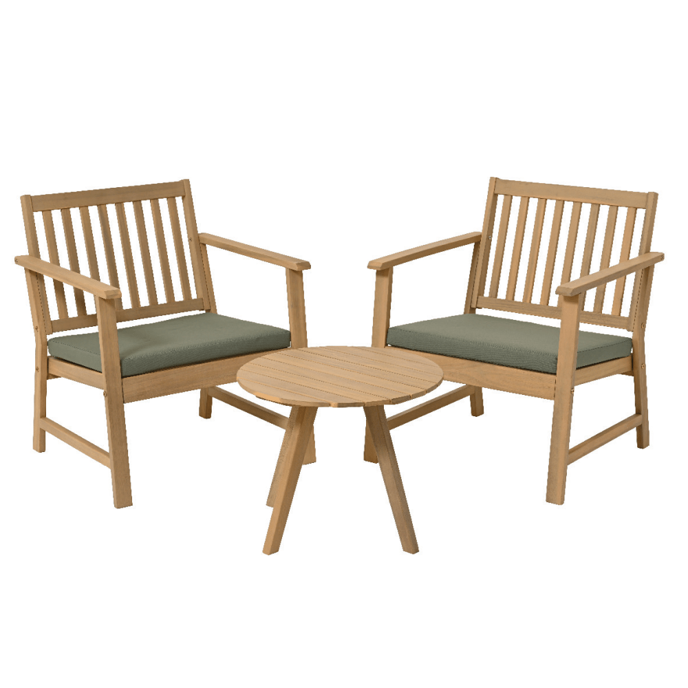 Acacia Wood 2 - Seater Garden Bistro Set - BISTRO SET 2 PERSON - Beattys of Loughrea