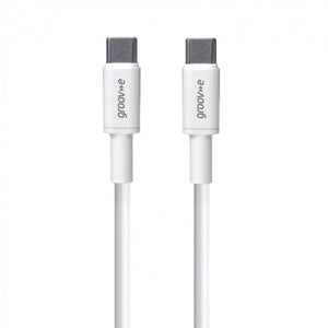 Groov-e USB-C to USB-C Charging Cable 3m - White