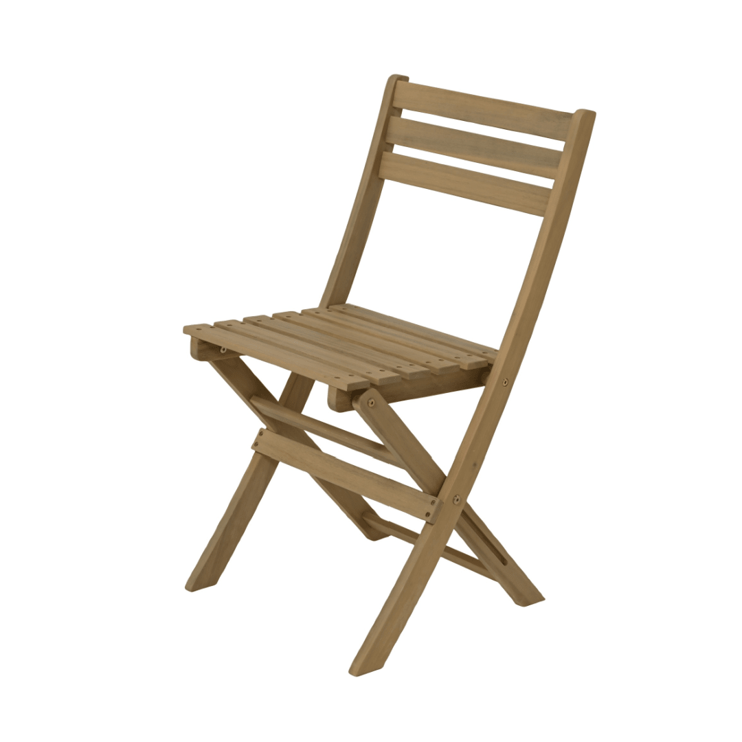 Kaemingk Acacia Wood Foldable 4 Seater Garden Dining Set - WOOD / RATTAN GDN FURN SET 4+ SEATS - Beattys of Loughrea